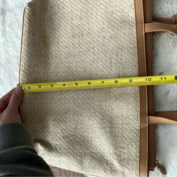 ETIENNE AIGNER Watermelon and Fruit Print Paper Yarn Tote Bag - Picture 9 of 15